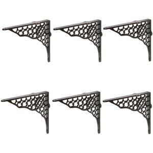 Hammer and Tongs Honeycomb Iron Shelf Bracket - D205mm - Pack of 6 in Black Size: 1000mm x 1000mm Black 1000mm x 1000mm Hammer and Tongs Honeycomb Iron Shelf Bracket - D205mm - Pack of 6 in Black Size: 1000mm x 1000mm Black 1000mm x 1000mm