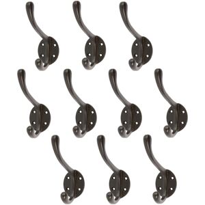 Hammer and Tongs Hat & Coat Hook - W40mm x H105mm - Pack of 10 in Black Size: 1000mm x 1000mm Black 1000mm x 1000mm Hammer and Tongs Hat & Coat Hook - W40mm x H105mm - Pack of 10 in Black Size: 1000mm x 1000mm Black 1000mm x 1000mm