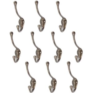 Hammer and Tongs Narrow Hat & Coat Hook - W30mm x H140mm - Pack of 10 in Grey Size: 1000mm x 1000mm Grey 1000mm x 1000mm Hammer and Tongs Narrow Hat & Coat Hook - W30mm x H140mm - Pack of 10 in Grey Size: 1000mm x 1000mm Grey 1000mm x 1000mm