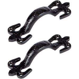 Hammer and Tongs Rustic Fleur De Lis Door Handle - H105mm - Black - Pack of 2 Size: 10000mm x 520mm Black 10000mm x 520mm Hammer and Tongs Rustic Fleur De Lis Door Handle - H105mm - Black - Pack of 2 Size: 10000mm x 520mm Black 10000mm x 520mm