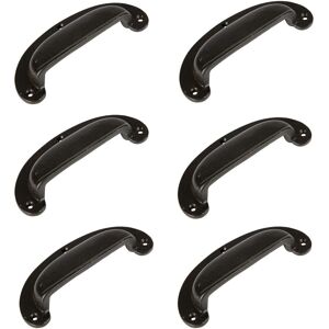 Hammer and Tongs Wide Lipped Cabinet Drawer Pull - W130mm x H50mm - Pack of 6 in Black Size: 1000mm x 500mm Black 1000mm x 500mm Hammer and Tongs Wide Lipped Cabinet Drawer Pull - W130mm x H50mm - Pack of 6 in Black Size: 1000mm x 500mm Black 1000mm x 500mm