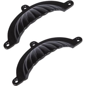 Hammer and Tongs Fluted Cabinet Drawer Pull - W130mm x H60mm - Pack of 2 in Black Size: 1000mm x 500mm Black 1000mm x 500mm Hammer and Tongs Fluted Cabinet Drawer Pull - W130mm x H60mm - Pack of 2 in Black Size: 1000mm x 500mm Black 1000mm x 500mm