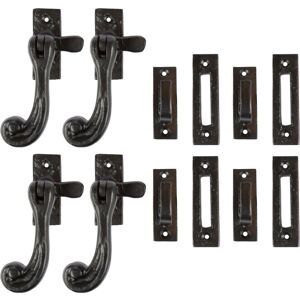 Hammer and Tongs Rustic Window Fastener - Left Handed - W45mm x H110mm - Black - Pack of 4 Size: 10000mm x 520mm Black 10000mm x 520mm Hammer and Tongs Rustic Window Fastener - Left Handed - W45mm x H110mm - Black - Pack of 4 Size: 10000mm x 520mm Black 10000mm x 520mm