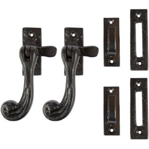 Hammer and Tongs Rustic Window Fastener - Left Handed - W45mm x H110mm - Black - Pack of 2 Size: 10000mm x 520mm Black 10000mm x 520mm Hammer and Tongs Rustic Window Fastener - Left Handed - W45mm x H110mm - Black - Pack of 2 Size: 10000mm x 520mm Black 10000mm x 520mm