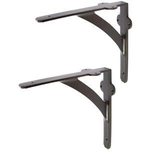 Hammer and Tongs Iron Shelf Bracket - D205mm - Pack of 2 in Black Size: 1000mm x 1000mm Black 1000mm x 1000mm Hammer and Tongs Iron Shelf Bracket - D205mm - Pack of 2 in Black Size: 1000mm x 1000mm Black 1000mm x 1000mm