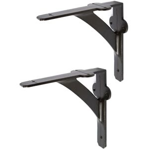 Hammer and Tongs Iron Shelf Bracket - D150mm - Pack of 2 in Black Size: 1000mm x 1000mm Black 1000mm x 1000mm Hammer and Tongs Iron Shelf Bracket - D150mm - Pack of 2 in Black Size: 1000mm x 1000mm Black 1000mm x 1000mm