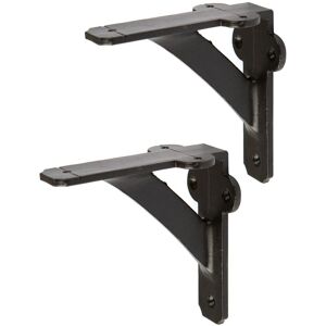 Hammer and Tongs Iron Shelf Bracket - D100mm - Pack of 2 in Black Size: 1000mm x 1000mm Black 1000mm x 1000mm Hammer and Tongs Iron Shelf Bracket - D100mm - Pack of 2 in Black Size: 1000mm x 1000mm Black 1000mm x 1000mm