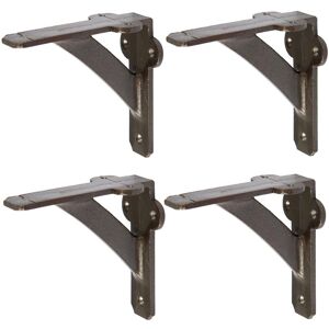 Hammer and Tongs Iron Shelf Bracket - D100mm - Pack of 4 in Grey Size: 1000mm x 1000mm Grey 1000mm x 1000mm Hammer and Tongs Iron Shelf Bracket - D100mm - Pack of 4 in Grey Size: 1000mm x 1000mm Grey 1000mm x 1000mm