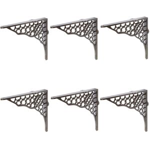 Hammer and Tongs Honeycomb Iron Shelf Bracket - D205mm - Pack of 6 in Grey Size: 1000mm x 1000mm Grey 1000mm x 1000mm Hammer and Tongs Honeycomb Iron Shelf Bracket - D205mm - Pack of 6 in Grey Size: 1000mm x 1000mm Grey 1000mm x 1000mm