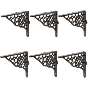 Hammer and Tongs Honeycomb Iron Shelf Bracket - D155mm - Pack of 6 in Grey Size: 1000mm x 1000mm Grey 1000mm x 1000mm Hammer and Tongs Honeycomb Iron Shelf Bracket - D155mm - Pack of 6 in Grey Size: 1000mm x 1000mm Grey 1000mm x 1000mm
