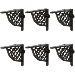 Hammer and Tongs Honeycomb Iron Shelf Bracket - D100mm - Pack of 6 in Black Size: 1000mm x 1000mm Black 1000mm x 1000mm Hammer and Tongs Honeycomb Iron Shelf Bracket - D100mm - Pack of 6 in Black Size: 1000mm x 1000mm Black 1000mm x 1000mm