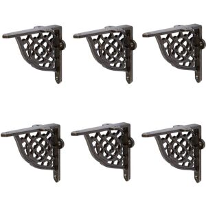Hammer and Tongs Honeycomb Iron Shelf Bracket - D100mm - Pack of 6 in Grey Size: 1000mm x 1000mm Grey 1000mm x 1000mm Hammer and Tongs Honeycomb Iron Shelf Bracket - D100mm - Pack of 6 in Grey Size: 1000mm x 1000mm Grey 1000mm x 1000mm