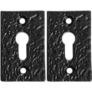 Hammer and Tongs Rectangular Escutcheon Plate - W30mm x H50mm - Black - Pack of 2 Size: 10000mm x 520mm Black 10000mm x 520mm Hammer and Tongs Rectangular Escutcheon Plate - W30mm x H50mm - Black - Pack of 2 Size: 10000mm x 520mm Black 10000mm x 520mm