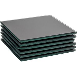 Harbour Housewares 6x Square Glass Coasters - 10cm - Tabletop Protection Drink Coaster in Black Black Harbour Housewares 6x Square Glass Coasters - 10cm - Tabletop Protection Drink Coaster in Black Black