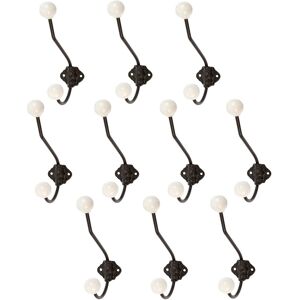 Hammer and Tongs Ceramic Ball Hat & Coat Hook - W50mm x H180mm - Pack of 10 in White Size: 1000mm x 1000mm White 1000mm x 1000mm Hammer and Tongs Ceramic Ball Hat & Coat Hook - W50mm x H180mm - Pack of 10 in White Size: 1000mm x 1000mm White 1000mm x 1000mm
