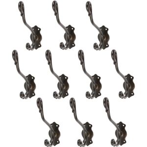 Hammer and Tongs Curly Hat & Coat Hook - W40mm x H140mm - Black - Pack of 10 Size: 1000mm x 1000mm Black 1000mm x 1000mm Hammer and Tongs Curly Hat & Coat Hook - W40mm x H140mm - Black - Pack of 10 Size: 1000mm x 1000mm Black 1000mm x 1000mm