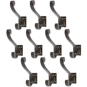 Hammer and Tongs Square Back Hat & Coat Hook - W35mm x H105mm - Pack of 10 in Black Size: 1000mm x 1000mm Black 1000mm x 1000mm Hammer and Tongs Square Back Hat & Coat Hook - W35mm x H105mm - Pack of 10 in Black Size: 1000mm x 1000mm Black 1000mm x 1000mm