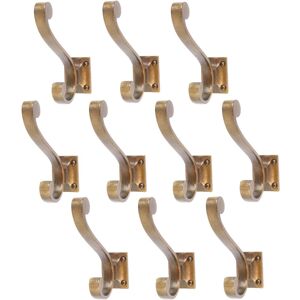 Hammer and Tongs Square Back Hat & Coat Hook - W35mm x H105mm - Pack of 10 in Gold Size: 1000mm x 1000mm Gold 1000mm x 1000mm Hammer and Tongs Square Back Hat & Coat Hook - W35mm x H105mm - Pack of 10 in Gold Size: 1000mm x 1000mm Gold 1000mm x 1000mm