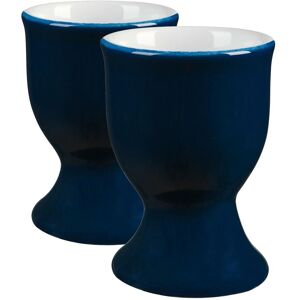 Argon Tableware Coloured Ceramic Egg Cups 5cm Pack of 2 in Navy Navy Argon Tableware Coloured Ceramic Egg Cups 5cm Pack of 2 in Navy Navy