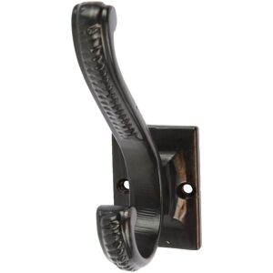 Hammer and Tongs Square Back Scroll Hat & Coat Hook - W35mm x H100mm - Black Size: 1000mm x 1000mm Black 1000mm x 1000mm Hammer and Tongs Square Back Scroll Hat & Coat Hook - W35mm x H100mm - Black Size: 1000mm x 1000mm Black 1000mm x 1000mm