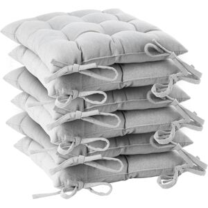 Harbour Housewares Square Garden Chair Seat Cushions Pack of 6 in Grey Grey Harbour Housewares Square Garden Chair Seat Cushions Pack of 6 in Grey Grey