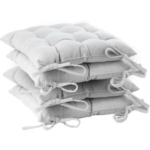 Harbour Housewares Square Garden Chair Seat Cushions Pack of 4 in Grey Grey Harbour Housewares Square Garden Chair Seat Cushions Pack of 4 in Grey Grey