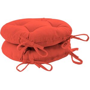 Harbour Housewares Round Garden Chair Seat Cushions Pack of 2 in Red Red Harbour Housewares Round Garden Chair Seat Cushions Pack of 2 in Red Red