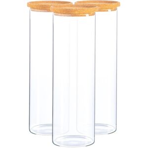 Argon Tableware Glass Storage Jars with Cork Lids 2 Litre Pack of 3 in Clear Clear Argon Tableware Glass Storage Jars with Cork Lids 2 Litre Pack of 3 in Clear Clear