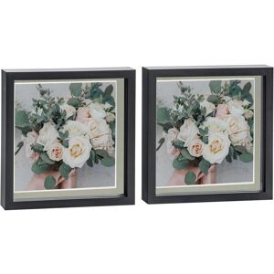 Nicola Spring 10x10" 3D Box Photo Frames 8x8" x2 in Grey Grey Nicola Spring 10x10" 3D Box Photo Frames 8x8" x2 in Grey Grey