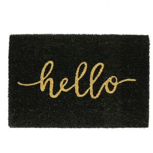 Nicola Spring Coir Door Mat - 60 x 40cm - Hello Black Size: 40 cm x 60 cm Black 40 cm x 60 cm Nicola Spring Coir Door Mat - 60 x 40cm - Hello Black Size: 40 cm x 60 cm Black 40 cm x 60 cm