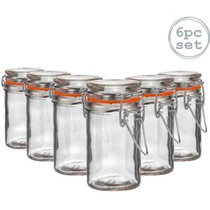 Argon Tableware Glass Storage Jars - 70ml - Pack of 6 in Orange Orange Argon Tableware Glass Storage Jars - 70ml - Pack of 6 in Orange Orange