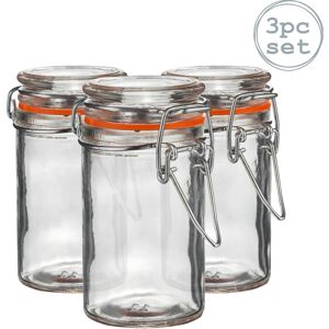Argon Tableware Glass Storage Jars - 70ml - Pack of 3 in Orange Orange Argon Tableware Glass Storage Jars - 70ml - Pack of 3 in Orange Orange