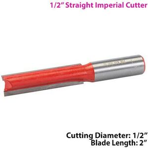 Loops ½" SHANK ½" x 2" Tungsten Carbide Straight Router Bit Worktop Wood Cutter Multicolor Loops ½" SHANK ½" x 2" Tungsten Carbide Straight Router Bit Worktop Wood Cutter Multicolor