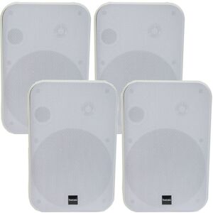 Loops 4x 6.5†200W Moisture Resistant Stereo Loud Speakers 8Ohm White Wall Mounted White Loops 4x 6.5†200W Moisture Resistant Stereo Loud Speakers 8Ohm White Wall Mounted White