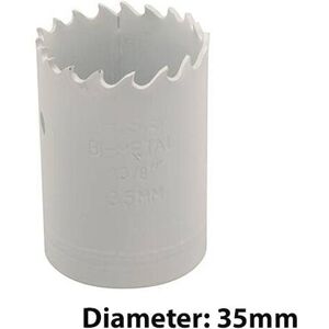 Loops Bi Metal Core Drill Bits 35mm Diameter HSS STEEL Wood Hole Saw Worktop Cutters in Metallics Metallics Loops Bi Metal Core Drill Bits 35mm Diameter HSS STEEL Wood Hole Saw Worktop Cutters in Metallics Metallics
