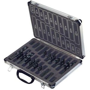 Loops 170 Piece 1mm 10mm HSS Steel Drill Bit Set Aluminium Case in Metallics Metallics Loops 170 Piece 1mm 10mm HSS Steel Drill Bit Set Aluminium Case in Metallics Metallics