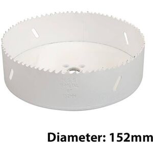 Loops Bi Metal Core Drill Bits 152mm Diameter HSS STEEL Wood Hole Saw Worktop Cutters in Metallics Metallics Loops Bi Metal Core Drill Bits 152mm Diameter HSS STEEL Wood Hole Saw Worktop Cutters in Metallics Metallics