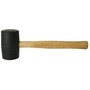 Loops 16oz Black Rubber Mallet Hardwood Shaft Camping Tent Pegs Woodwork Black Loops 16oz Black Rubber Mallet Hardwood Shaft Camping Tent Pegs Woodwork Black