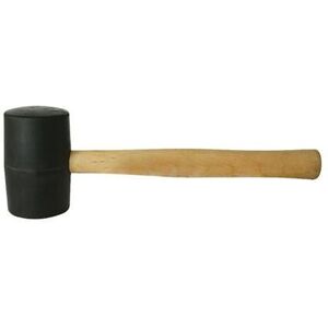 Loops 24oz Black Rubber Mallet Hardwood Shaft Camping Tent Pegs Woodwork Black Loops 24oz Black Rubber Mallet Hardwood Shaft Camping Tent Pegs Woodwork Black
