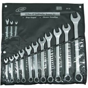 Loops 14 Piece 1/4" Inch 1 1/4" Inch Combination Spanner Set In Storage Wallet Multicolor Loops 14 Piece 1/4" Inch 1 1/4" Inch Combination Spanner Set In Storage Wallet Multicolor
