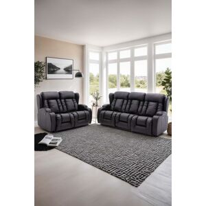 More4Homes Caesar Electric Recliner Bonded Leather 2+3 Seater Sofa Set in Black Black More4Homes Caesar Electric Recliner Bonded Leather 2+3 Seater Sofa Set in Black Black