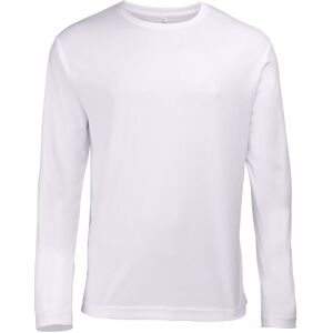 AWDis Men's Just Cool Long Sleeve Cool Sports Performance Plain T-Shirt in White Size: XL White XL AWDis Men's Just Cool Long Sleeve Cool Sports Performance Plain T-Shirt in White Size: XL White XL