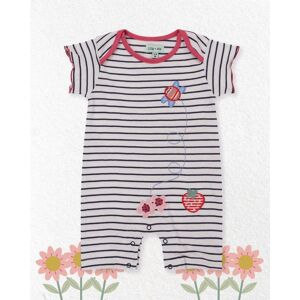 Lilly + Sid Girl's Bee Applique Stripe Romper in White Size: 6-12 m White 6-12 m Lilly + Sid Girl's Bee Applique Stripe Romper in White Size: 6-12 m White 6-12 m