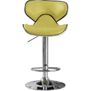 netfurniture Polsode Bar Stool PU Chrome & Lime (2s) in Black Black netfurniture Polsode Bar Stool PU Chrome & Lime (2s) in Black Black