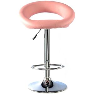 netfurniture Furrai Bar Stool PU Chrome & Pink (2s) Pink netfurniture Furrai Bar Stool PU Chrome & Pink (2s) Pink