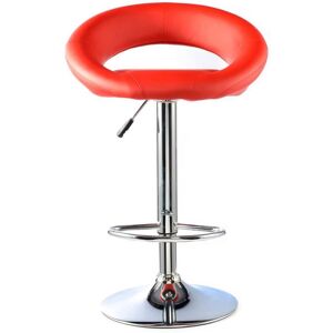 netfurniture Furrai Bar Stool PU Chrome & Red (2s) Red netfurniture Furrai Bar Stool PU Chrome & Red (2s) Red