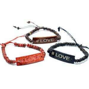 KDMD Women's Coco Slogan Bracelets - #Love - (Set of 6) Multicolor One Size KDMD Women's Coco Slogan Bracelets - #Love - (Set of 6) Multicolor One Size