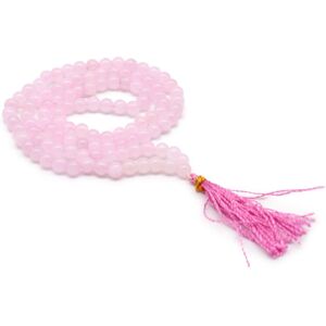 KDMD Women's 108 Bead Mala - Rose Quartz in Pink Pink One Size KDMD Women's 108 Bead Mala - Rose Quartz in Pink Pink One Size