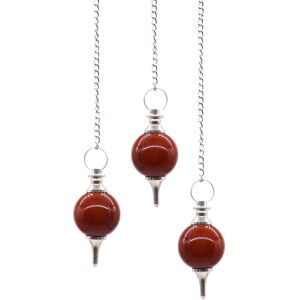 KDMD Women's Sphere Pendulums - Red Jasper Red One Size KDMD Women's Sphere Pendulums - Red Jasper Red One Size
