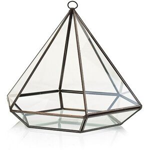 KDMD Glass Terrarium - Large Diamond in Brown Brown KDMD Glass Terrarium - Large Diamond in Brown Brown